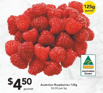 Drakes Australian Raspberries 125g offer