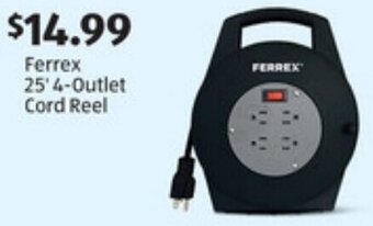 ALDI Ferrex 25'4-Outlet Cord Reel offer