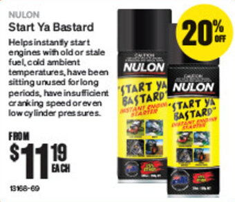 SuperCheap Auto NULON Start Ya Bastard offer