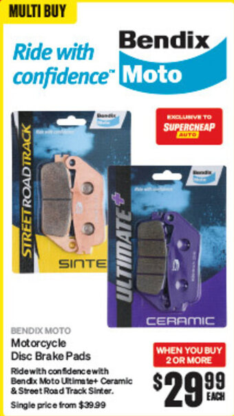 SuperCheap Auto BENDIX MOTO Motorcycle Disc Brake Pads offer