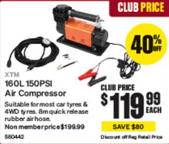 SuperCheap Auto XTM 160L 150PSI Air Compressor offer