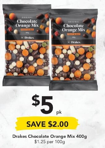 Drakes Drakes Chocolate Orange Mix 400g offer