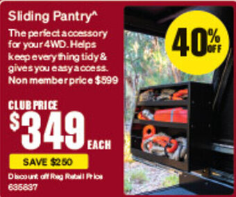SuperCheap Auto Sliding Pantry offer