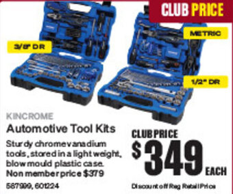 SuperCheap Auto KINCROME Automotive Tool Kits offer