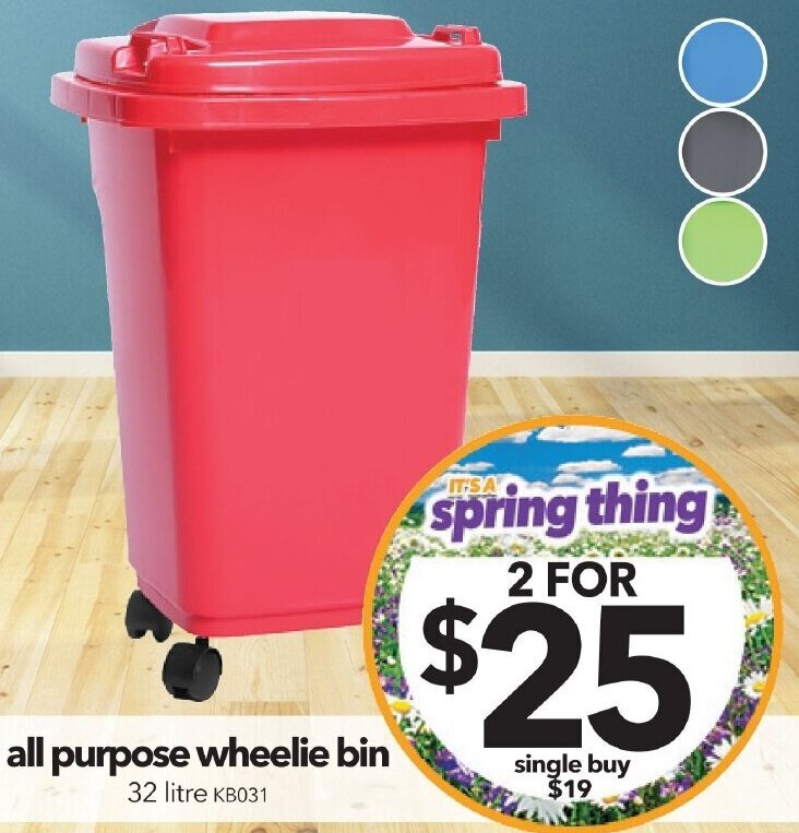 all purpose wheelie bin offer at Cheap as Chips