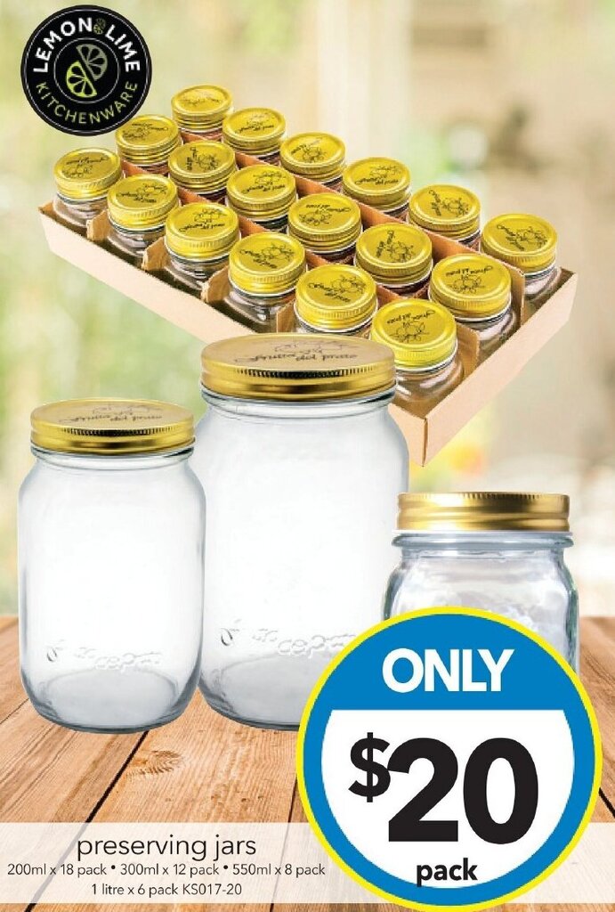 preserving jars 200ml x 18 pack 300ml x 12 pack • 550ml x 8 pack 1