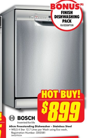 The Good Guys 60cm Freestanding Dishwasher -Stainless Steel offer