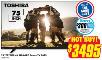 The Good Guys 75 Z870MP 4K Mini-LED Smart TV 2023 offer