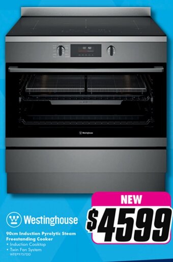 The Good Guys 90cm Induction Pyrolytic Steam Freestanding Cooker offer