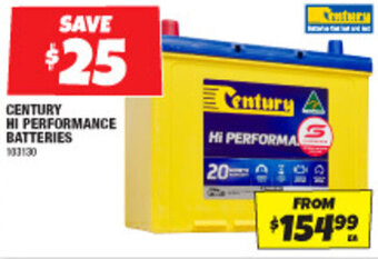 Autobarn CENTURY HI PERFORMANCE BATTERIES offer