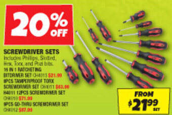 Autobarn SCREWDRIVER SETS offer