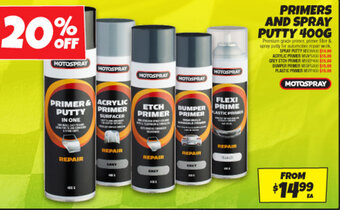 Autobarn PRIMERS AND SPRAY PUTTY 400G offer
