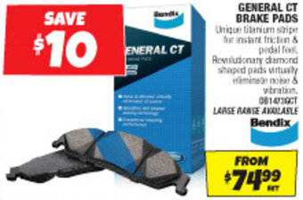 Autobarn GENERAL CT BRAKE PADS offer
