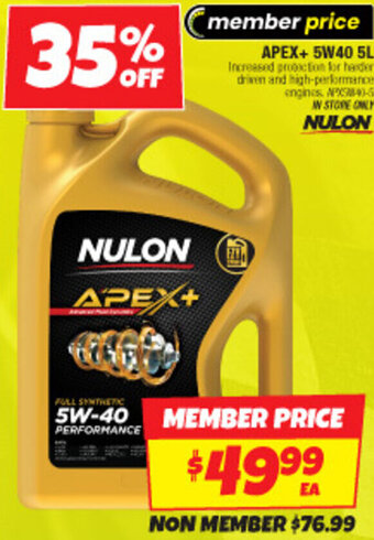 Autobarn APEX+ 5W40 5L offer