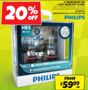 Autobarn X-TREMEVISION PRO +150% HEADLIGHT GLOBES offer