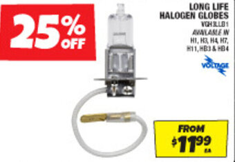 Autobarn LONG LIFE HALOGEN GLOBES offer