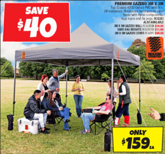 Autobarn PREMIUM GAZEBO 3M X 3M offer