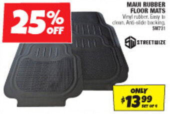 Autobarn MAUI RUBBER FLOOR MATS offer