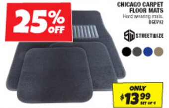 Autobarn CHICAGO CARPET FLOOR MATS offer