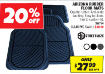 Autobarn ARIZONA RUBBER FLOOR MATS offer