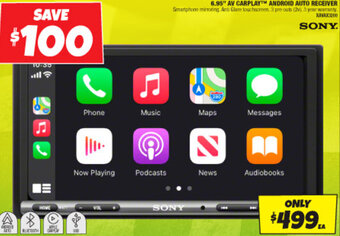 Autobarn 6.95" AV CARPLAY ANDROID AUTO RECEIVER offer