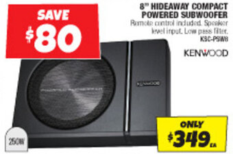 Autobarn 8" HIDEAWAY COMPACT POWERED SUBWOOFER offer