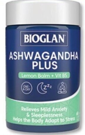 Bioglan Cat No. 1006281. Ashwagandha Plus 60 Tablets
