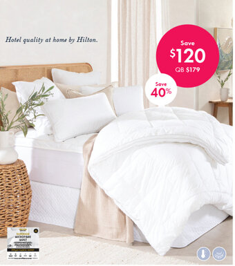 Pillow Talk Hotel & Home Superior 500gsm microfibre quilt by Hilton offer