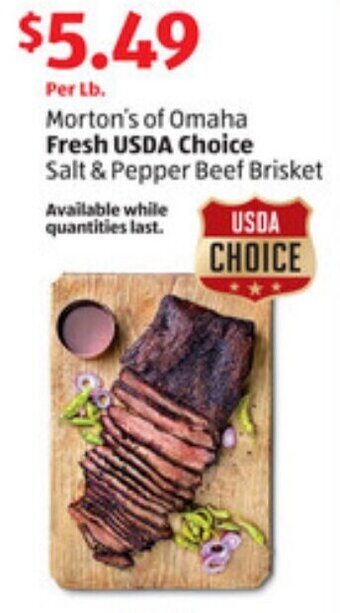 Morton's of Omaha Fresh USDA Choice Salt & Pepper Beef Brisket