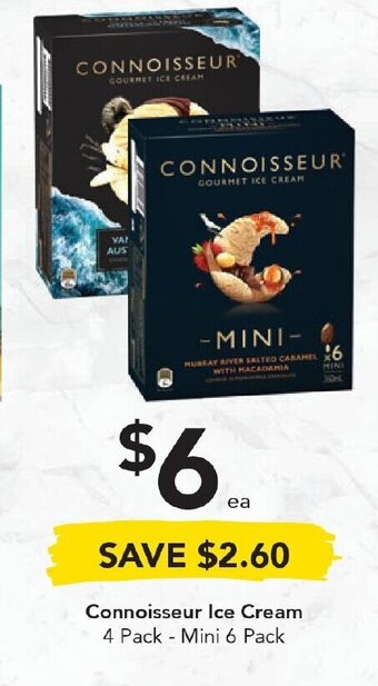 Drakes Connoisseur Ice Cream 4 Pack - Mini 6 Pack offer