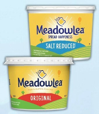 IGA MeadowLea Original or Salt Reduced Spread 1kg offer