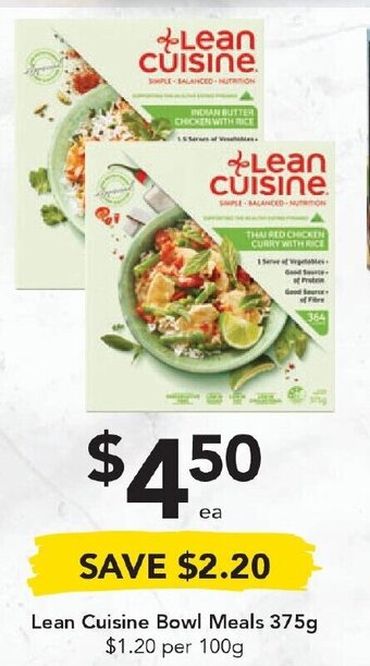 Drakes Lean Cuisine Bowl Meals 375g offer