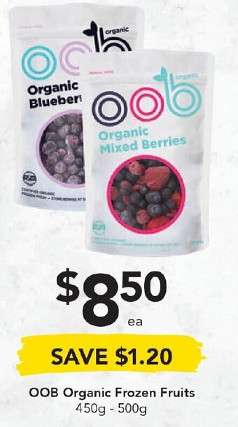 OOB Organic Frozen Fruits 450g-500g