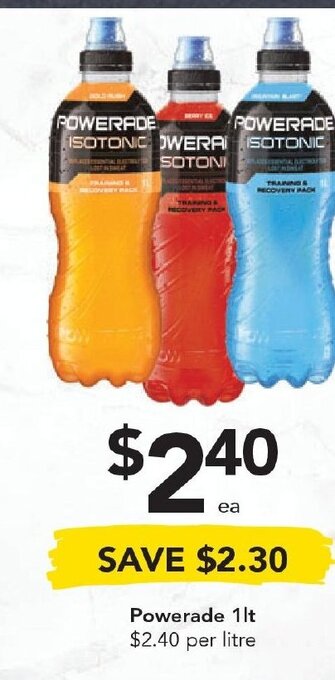 Drakes Powerade 1lt offer