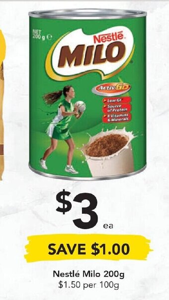 Drakes Nestlé Milo 200g offer