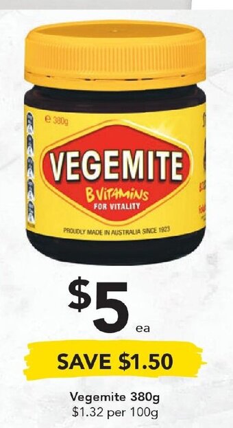 Drakes Vegemite 380g offer