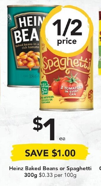 Drakes Heinz Baked Beans or Spaghetti 300g offer