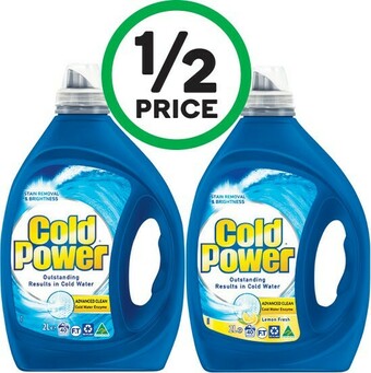 Woolworths Cold Power Advanced Clean Laundry Liquid 1.8-2 Litre or Powder 1.8-2 kg offer