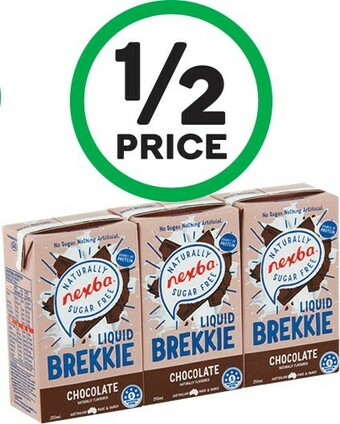 Woolworths Nexba Liquid Breakfast 3 x 250ml offer