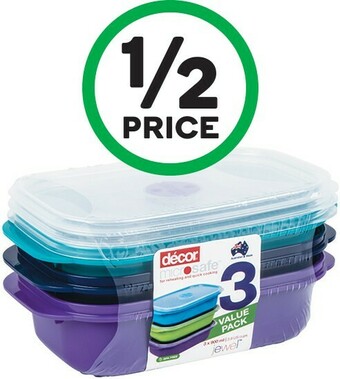 Microsafe Jewel Oblong 3 x 900ml