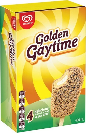 Woolworths Streets Golden Gaytime 400ml Pk 4 offer