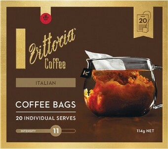 Woolworths Vittoria Coffee Bags Pk 20 offer