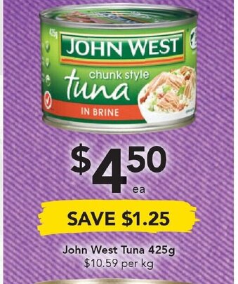 Drakes John West Tuna 425g offer