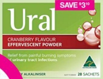 Priceline Ural CRANBERRY FLAVOUR EFFERVESCENT POWDER offer
