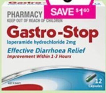 Priceline Gastro-Stop loperamide hydrochloride 2mg offer