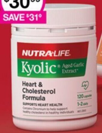 Priceline NUTRALIFE Kyolic Heart & Cholesterol Formula offer