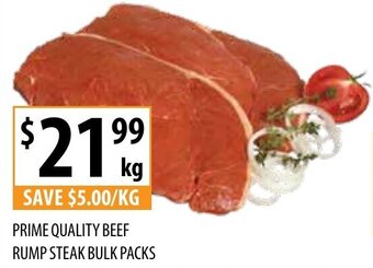 Supabarn PRIME QUALITY BEEF RUMP STEAK BULK PACKS offer