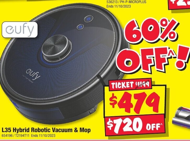 L35 Hybrid Robotic Vacuum & Mop offer at JB HiFi