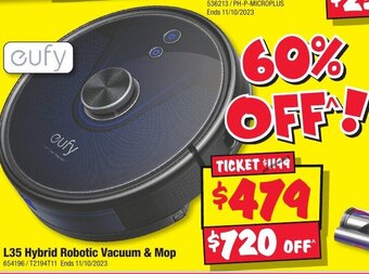 JB Hi-Fi L35 Hybrid Robotic Vacuum & Mop offer