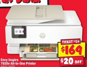 JB Hi-Fi Envy Inspire 7920e All-In-One Printer offer